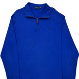 Polo By Ralph Lauren 1/4 Zip - XL Blue Cotton