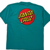 Santa Cruz Graphic T-Shirt - Large Green Cotton
