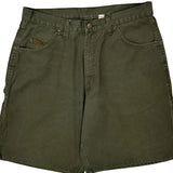Big Match Cargo Shorts - 34W 9L Green Cotton