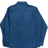 Wrangler Denim Shirt - XL Blue Cotton