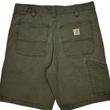 Carhartt Carpenter Shorts - 34W 9L Green Cotton