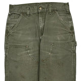 Carhartt Double Knee Carpenter Trousers - 29W 30L Green Cotton