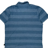 Patagonia Striped Polo Shirt - XL Blue Cotton