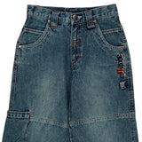 Age 8 Attitude Graphic Denim Shorts - Small Blue Cotton