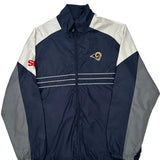 Rams Reebok Football Windbreaker - XL Gray Polyester