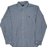 Ralph Lauren Checked Shirt - XL Blue Cotton