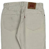 505 Levis Cord Trousers - 34″ Waist Cream Cotton Blend