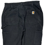 Carhartt Cargo Trousers - 32W 28L Black Cotton