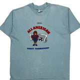 Hanes Graphic T-Shirt - XL Blue Cotton