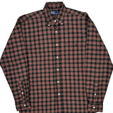 Polo By Ralph Lauren Checked Shirt - Medium Green Cotton