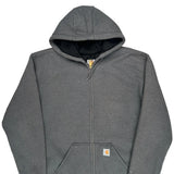 Carhartt Hoodie - Large Gray Cotton Blend