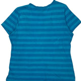 Harley Davidson Striped T-Shirt - 2XL Blue Cotton Blend