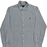 Ralph Lauren Striped Shirt - Medium Blue Cotton