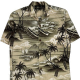 Royal Creations Graphic Hawaiian Shirt - Small Black Cotton
