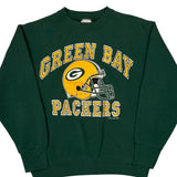 Green Bay Packers Delta Football Sweatshirt - Medium Green Cotton Blend