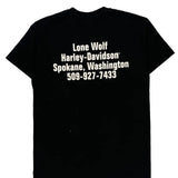 Riding Academy Harley Davidson Graphic T-Shirt - Medium Black Cotton Blend