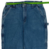 Carhartt Double Knee Carpenter Jeans - 36W 30L Blue Cotton