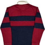 Kids Tommy Hilfiger Striped Rugby Shirt - Large Red Cotton