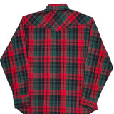 Wrangler Checked Flannel Shirt - Large Green Cotton