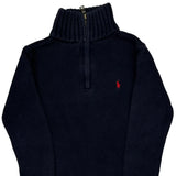Age 6 Polo By Ralph Lauren 1/4 Zip - Small Navy Cotton