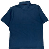 Number 9 Embroidery American Eagle Polo Shirt - Large Blue Cotton