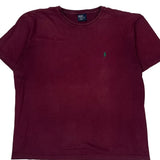 Polo By Ralph Lauren T-Shirt - Large Burgundy Cotton