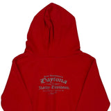 Age 5-6 Daytona Harley Davidson Graphic Hoodie - XS Red Cotton