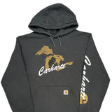 Carhartt Graphic Hoodie - Medium Black Cotton Blend