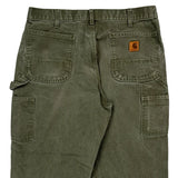 Carhartt Carpenter Pants - 34W 29L Green Cotton