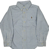 Age 3 Ralph Lauren Striped Shirt - 2XS Blue Cotton