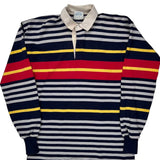 Made In USA Lands End Striped Rugby Shirt - XL Multicoloured Cotton
