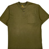 Carhartt Henley T-Shirt - Medium Green Cotton