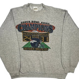 Denver Broncos Tultex Football Sweatshirt - XL Grey Cotton Blend