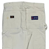Dickies Double Knee Carpenter Trousers - 34W 32L White Cotton