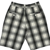 Southpole Checked Shorts - 28W 11L Black & White Cotton