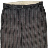 Dickies Checked Shorts - 37W 11L Gray Cotton