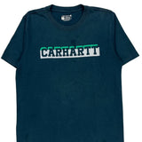 Carhartt Spellout T-Shirt - Medium Blue Cotton