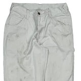 Dickies Carpenter Trousers - 32W 36L White Cotton
