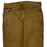 Dickies Double Knee Carpenter Trousers - 34W 30L Brown Cotton