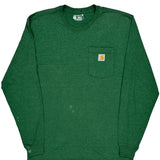 Carhartt Long Sleeve T-Shirt - Medium Green Cotton