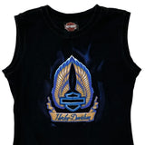 Harley Davidson Graphic Tank Top - Small Black Cotton