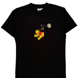 Winnie The Pooh Disney Cartoon T-Shirt - Small Black Cotton