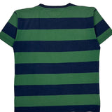 Tommy Jeans Striped T-Shirt - Large Green Cotton