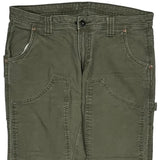 Dickies Double Knee Carpenter Trousers - 34W 24L Green Cotton