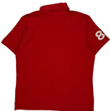 Number 85 On Sleeve Tommy Hilfiger Polo Shirt - Large Red Cotton