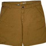 Carhartt Carpenter Shorts - 32W 9L Brown Cotton