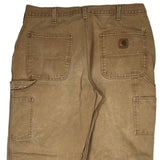 Carhartt Double Knee Carpenter Trousers - 35W 30L Brown Cotton
