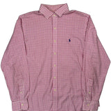 Polo By Ralph Lauren Checked Shirt - Large Pink Cotton