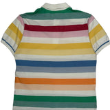 Lacoste Striped Polo Shirt - Medium Multicoloured Cotton