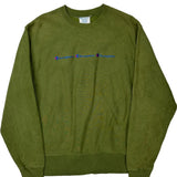 Champion Spellout Sweatshirt - Medium Green Cotton Blend